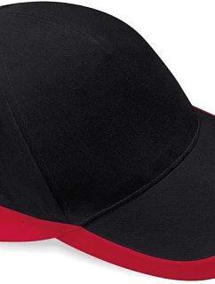 Beechfield B 171 5 panelová týmová závodní kšiltovka 53.0171 black/classic red