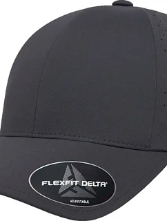 Flexfit 180AP 6-panelová laserovo vyrezávaná čiapka „Delta“ 55.80AP tmavošedá