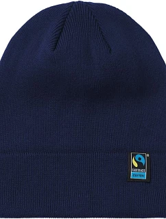 Neutral O 93055 Pletená čiapka z organického materiálu s certifikátom Fairtrade 77.9355, tmavomodrá