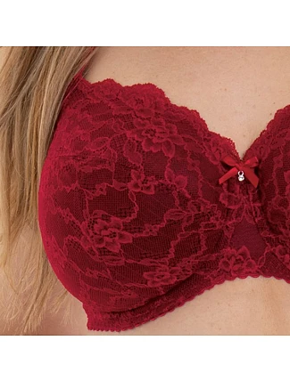 Podprsenka Bobette s kosticami, Full Cup 5289, rubínová – RosaFaia Podprsenka Bobette s kosticami, Full Cup 5289, rubínová – RosaFaia