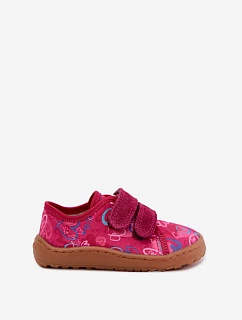 Detské barefootové papuče Froddo Canvas G1700440-24 vo farbe fuchsie
