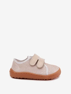 Detské barefootové papuče Froddo Canvas G1700440-1 Zlaté
