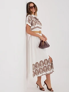 Šaty IR SK 2689 2.87 bielo-hnedé