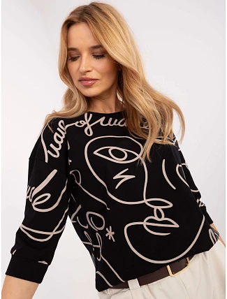 Blúzka RV BZ A267 1.58 čierna Blúzka RV BZ A267 1.58 čierna