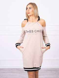 Béžové šaty Tres Chic