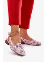 Dámske perforované baleríny s otvorenou pätou Navinnia - viacfarebné