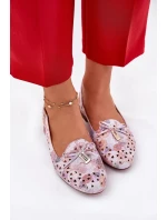 Dámske perforované baleríny s otvorenou pätou Navinnia - viacfarebné