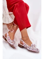 Dámske perforované baleríny s otvorenou pätou Navinnia - viacfarebné