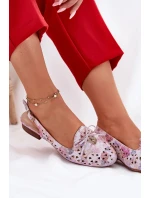 Dámske perforované baleríny s otvorenou pätou Navinnia - viacfarebné