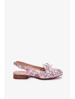 Dámske perforované baleríny s otvorenou pätou Navinnia - viacfarebné