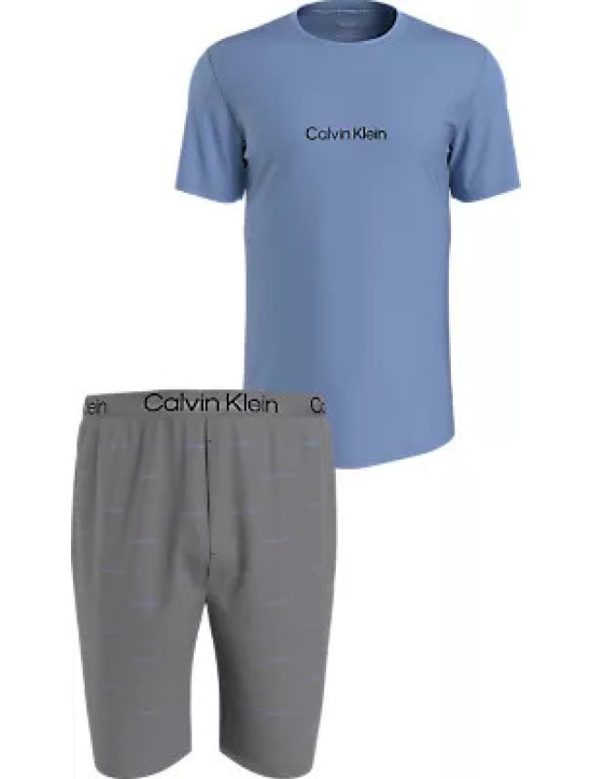 Spodné prádlo Pánske pyžamo S/S SHORT SET 000NM2183EN03 - Calvin Klein