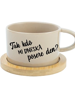 TAK KTO MI DENNEŠNE ZACHRÁNIŠ DEŇ? - krémový pohár na makrónky 200 ml