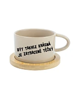 BYŤ TAK KRÁSNY JE PRÍLIŠ ŤAŽKÉ - krémový pohár na makrónky 200 ml