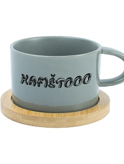 KAFIŠTOOO - sivý hrnček makarón 200 ml
