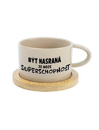 BÝŤ PISSED JE MOJA SUPERLIPA - šálka na krémovú makrónku 200 ml BÝŤ PISSED JE MOJA SUPERLIPA - šálka na krémovú makrónku 200 ml