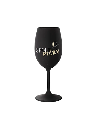 SPOLUPIČKY – čierna pohár na víno 350 ml SPOLUPIČKY – čierna pohár na víno 350 ml