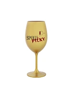 SPOLUPIČKY – zlatá pohár na víno 350 ml SPOLUPIČKY – zlatá pohár na víno 350 ml