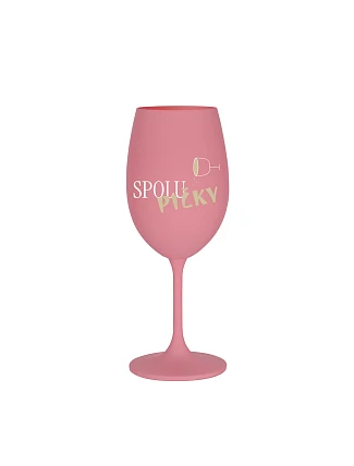 SPOLUPIČKY – ružová pohár na víno 350 ml SPOLUPIČKY – ružová pohár na víno 350 ml