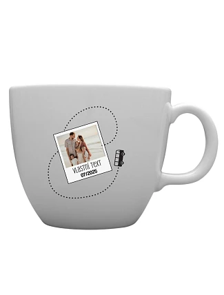 Personalizovaný keramický hrnček MEGA XXL s objemom 1000 ml s fotografiou a cestovateľským motívom