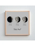 Personalizovaný magický fotob obraz v ráme – štvorcový 20x20 – fázy mesiaca v rodine Personalizovaný magický fotob obraz v ráme – štvorcový 20x20 – fázy mesiaca v rodine