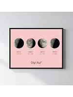 Personalizovaný magický fotob obraz v ráme – 30 x 40 – fázy mesiaca v rodine Personalizovaný magický fotob obraz v ráme – 30 x 40 – fázy mesiaca v rodine