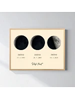 Personalizovaný magický fotob obraz v ráme – 30 x 40 – fázy mesiaca v rodine Personalizovaný magický fotob obraz v ráme – 30 x 40 – fázy mesiaca v rodine