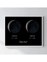 Personalizovaný magický fotob obraz v ráme – 40 x 50 – fázy mesiaca v rodine Personalizovaný magický fotob obraz v ráme – 40 x 50 – fázy mesiaca v rodine