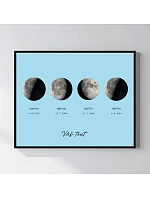 Personalizovaný magický fotob obraz v ráme – 40 x 50 – fázy mesiaca v rodine Personalizovaný magický fotob obraz v ráme – 40 x 50 – fázy mesiaca v rodine
