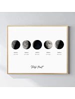 Personalizovaný magický fotob obraz v ráme – 40 x 50 – fázy mesiaca v rodine Personalizovaný magický fotob obraz v ráme – 40 x 50 – fázy mesiaca v rodine