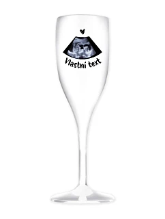 Personalizovaná nerozbitná pohár na prosecco s ultrazvukom