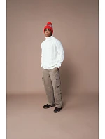 Beechfield B 528 Pletená čiapka s bambulou „Retro Ski“ 53.0528 glacier grey