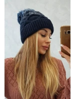 Fleecová čiapka Alice K248 denim+blue