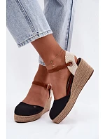 Dámske espadrilky na platforme Wrangler 20261087-25Y Black