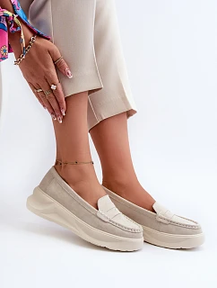 Dámske mokasíny Filidia 24PB18-6889 cream - Evento