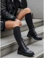 Dámske ponožkové topánky čierne FashionStreet ZY1014 Dámske ponožkové topánky čierne FashionStreet ZY1014