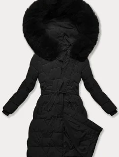 Dámska prechodná bunda s opaskom J Style čierna (16M9176-392)