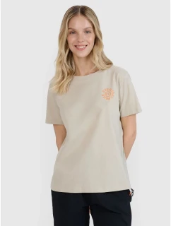 Dámske tričko oversize s potlačou 4F 4FWSS25TTSHF1994-83S