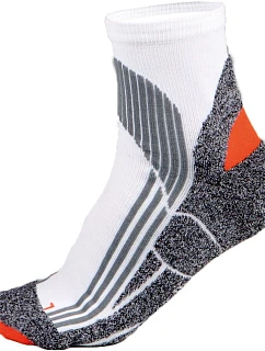 Kariban ProAct PA 035 Bežecké športové ponožky 20.P035 biela/sivá/oranžová
