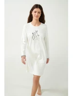 Vamp - Krémová nočná košeľa s roztomilými zajačikmi 21455 - Vamp Vamp - Krémová nočná košeľa s roztomilými zajačikmi 21455 - Vamp