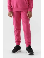 Dziewczęce Spodnie Dresowe Joggery 4F 4FJWMM00TTROF0828-55S Fuksja