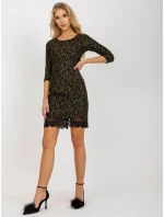 Dámske šaty LK SK 506068 čierne a zlaté