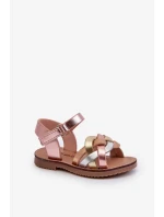 Detské sandále so zapínaním na suchý zips s prepletenými remienkami Viacfarebné Dianttha Detské sandále so zapínaním na suchý zips s prepletenými remienkami Viacfarebné Dianttha