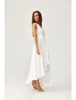 Večerné šaty SUK0410 biele - Roco Fashion Večerné šaty SUK0410 biele - Roco Fashion