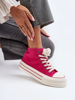 Trampki Damskie Na Platformie Fuksja Aineri