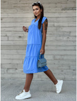 Modré bavlnené šaty s volánmi MAYFLIES