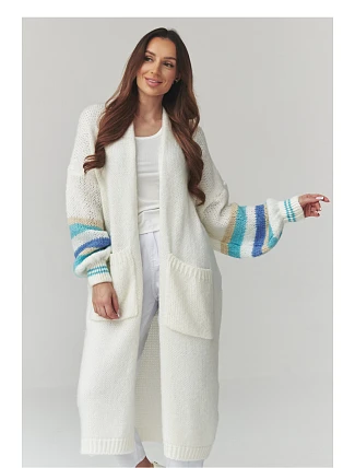 Zapínanie svetra model 226866 Makadamia