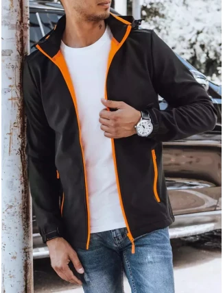 Pánska softshellová bunda čierna FashionStreet TX4175