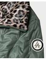 Obojstranná prešívaná bunda Goodlookin v khaki nohaviciach so stojačikom (B8579-11) Obojstranná prešívaná bunda Goodlookin v khaki nohaviciach so stojačikom (B8579-11)