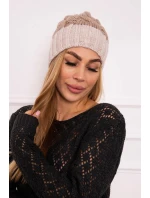 Paris fleecová čiapka K212 tmavo béžová + béžová Paris fleecová čiapka K212 tmavo béžová + béžová
