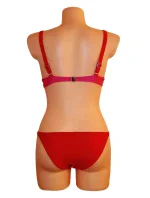 Dámske plavky dvojdielne bikiny 2COLOR dvojfarebné červené - Červená - OEM